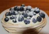 Pavlova med blåbær