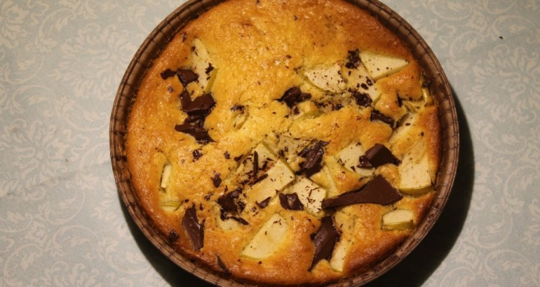 Eple og sjokolade kake