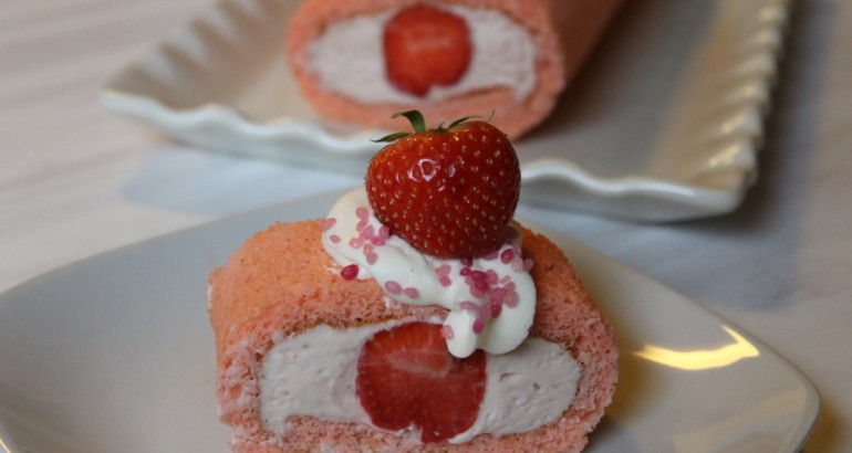 Jordbærfromasjkake