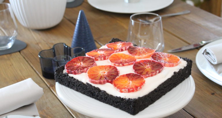Blodappelsin ostekake
